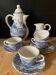 English-style Luneville earthenware coffee service