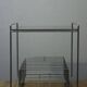 Rolling furniture serving for HIFI vinyl storage chrome & smoked glass 1970s