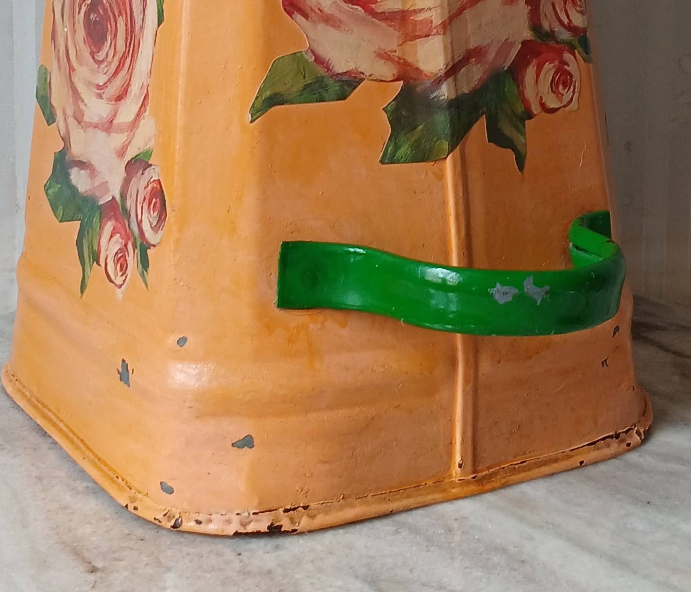 Painted zinc coal bucket