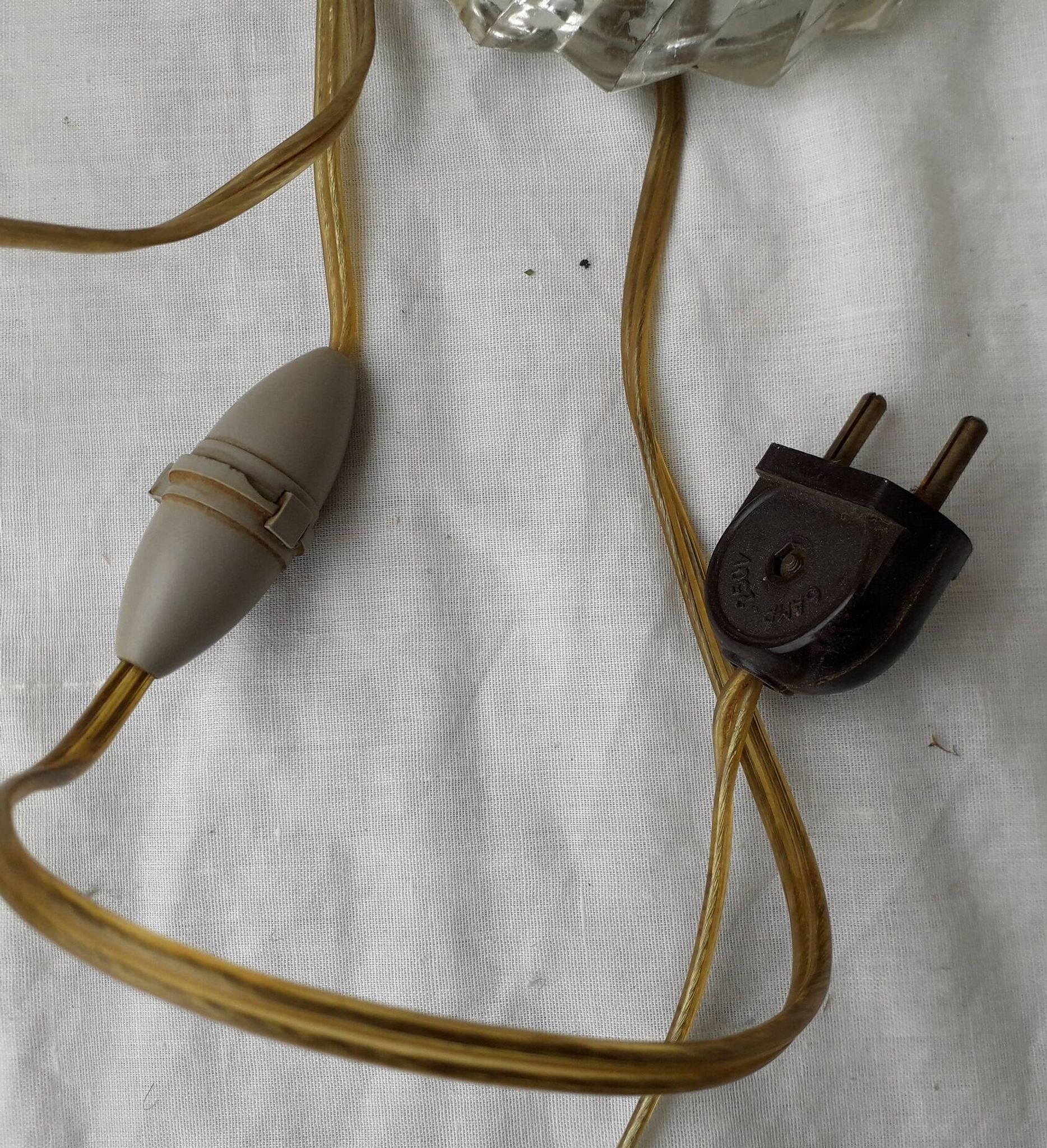 Pied de lampe en verre