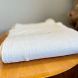 Antique sheet in embroidered hemp linen