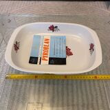 Plat Vintage de Sarreguemines Pyroblan pour le Four
