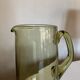 Vase in lime green blown glass modernist 1950