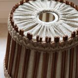 Scandinavian pendant lights in linen and wood from the 60s/70s.