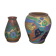 Two Belgium country vases low unique pieces signed