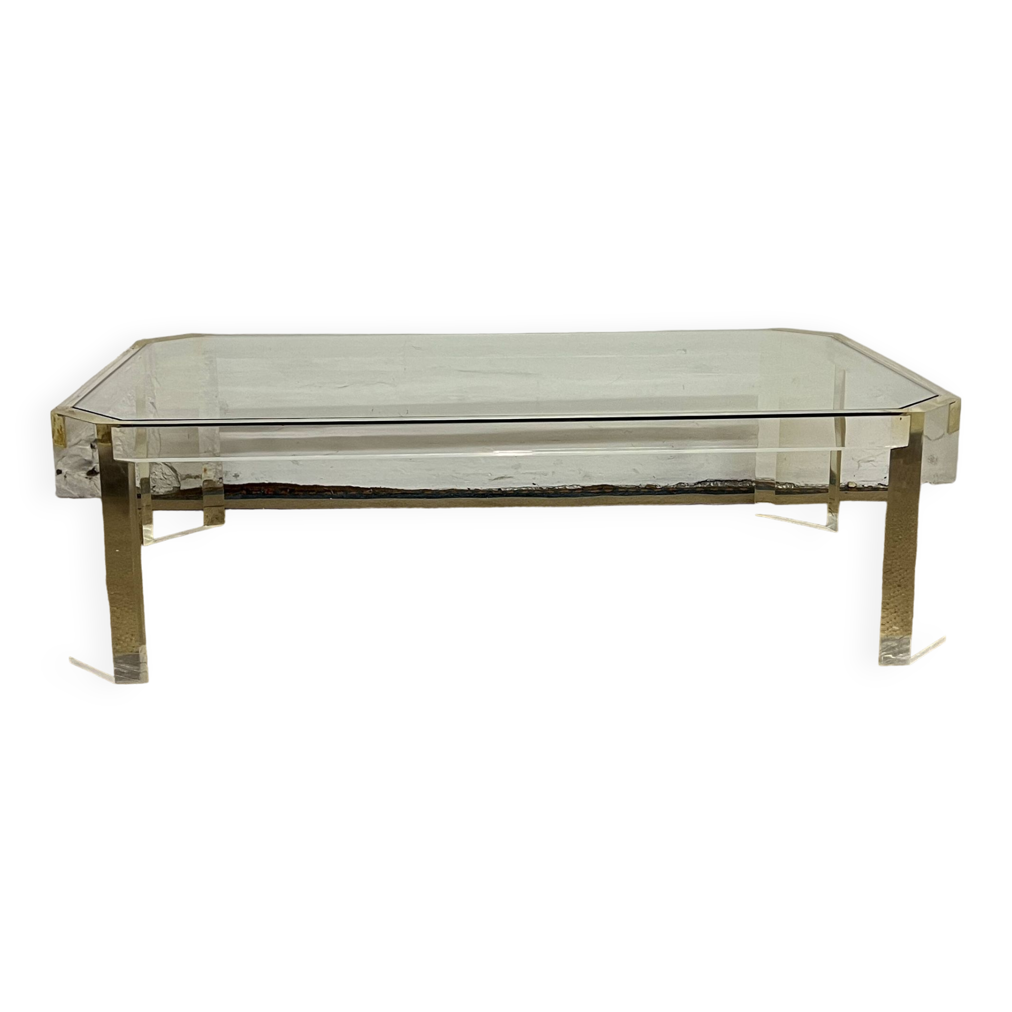 Lucite coffee table by David Lange, 1970 | Selency