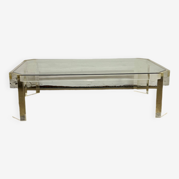 Lucite coffee table by David Lange, 1970
