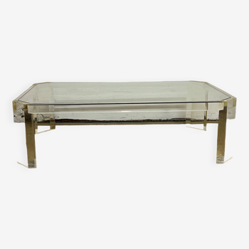 Table basse en Lucite par David Lange, 1970