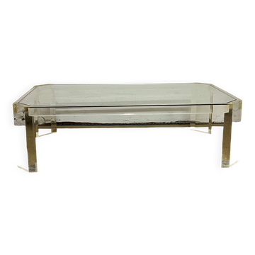 Lucite coffee table by David Lange, 1970