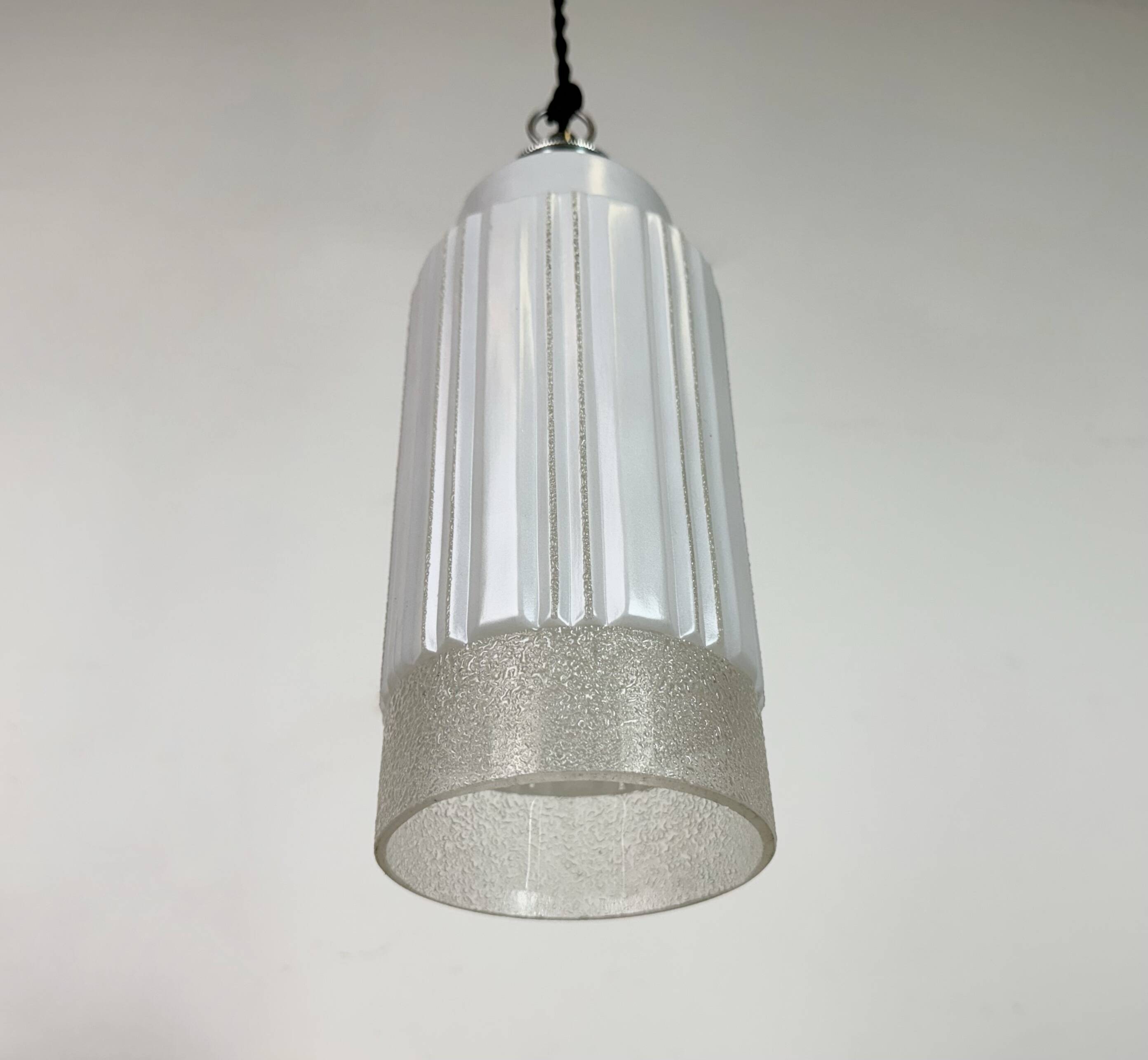 Vintage Glass Ceiling Light, 1970s