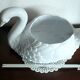 XL white ceramic swan planter - Vintage
