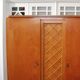 Cabinet vintage wood and rattan braces