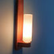 Scandinavian style teak wall lamp
