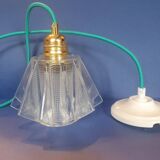 Vintage 70s UFO space age hanging lamp from France - newly electrified