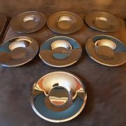 Lot de 7 sous verre métal Isosteel