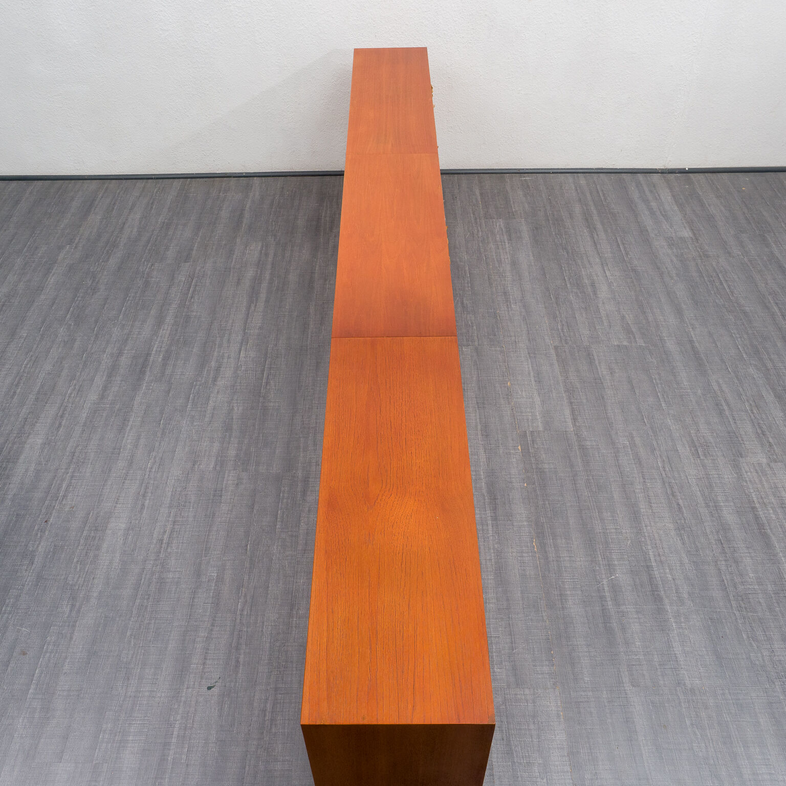 Sideboard in teak, 300cm