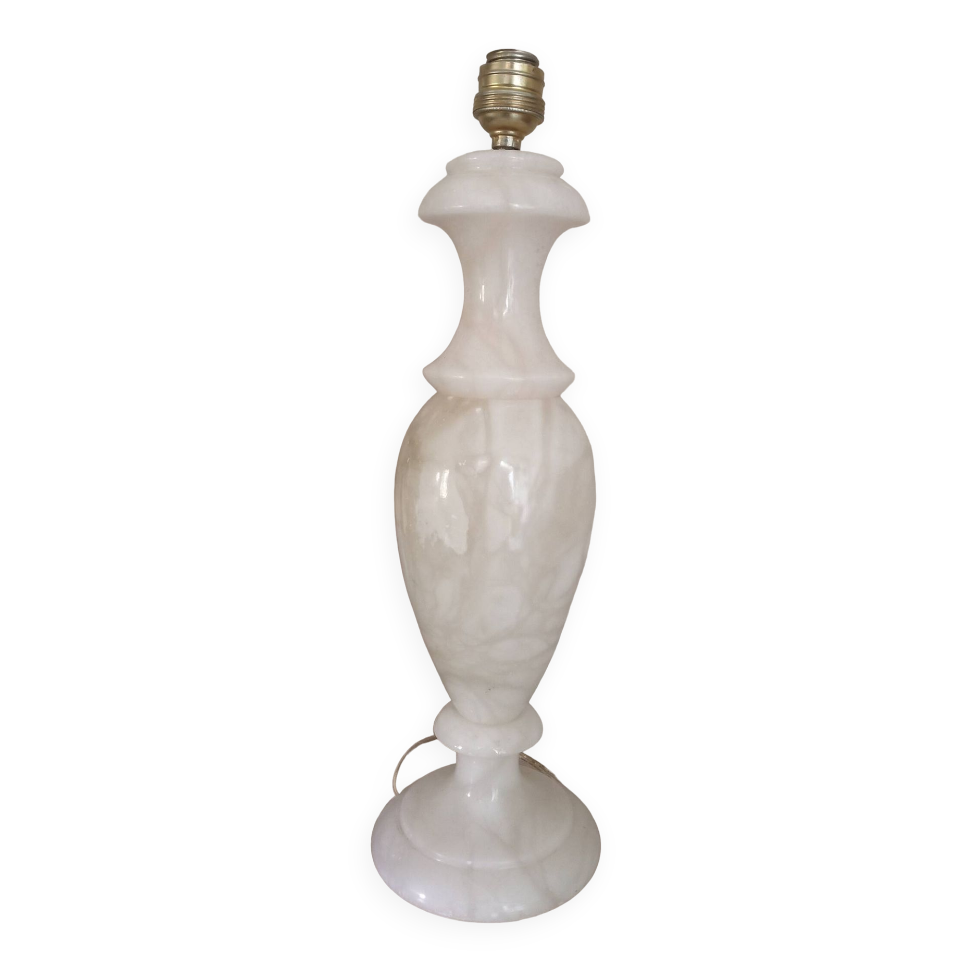 Alabaster baluster lamp base 48 cm
