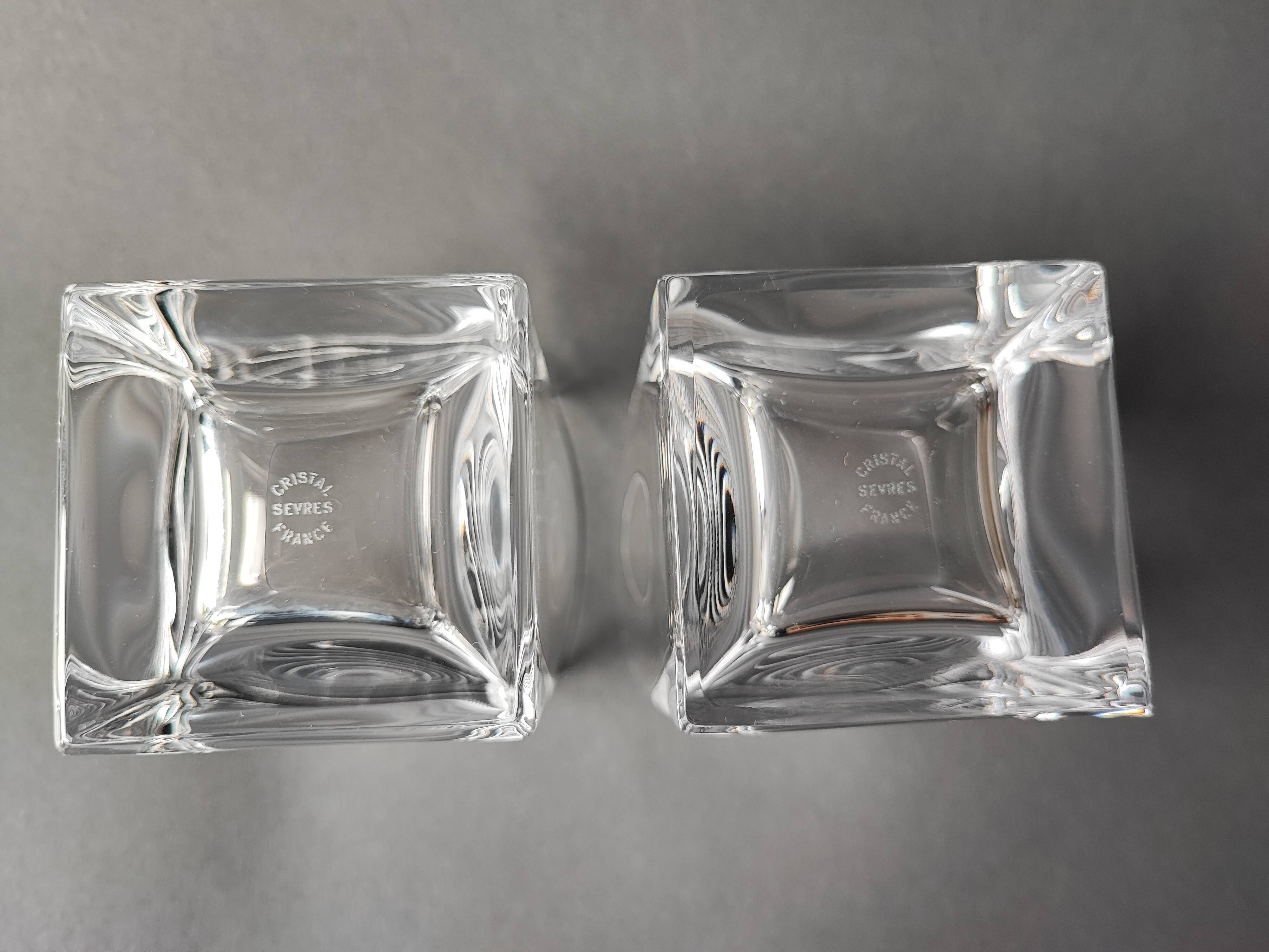 2 Sèvres crystal whisky glasses, KEOS model