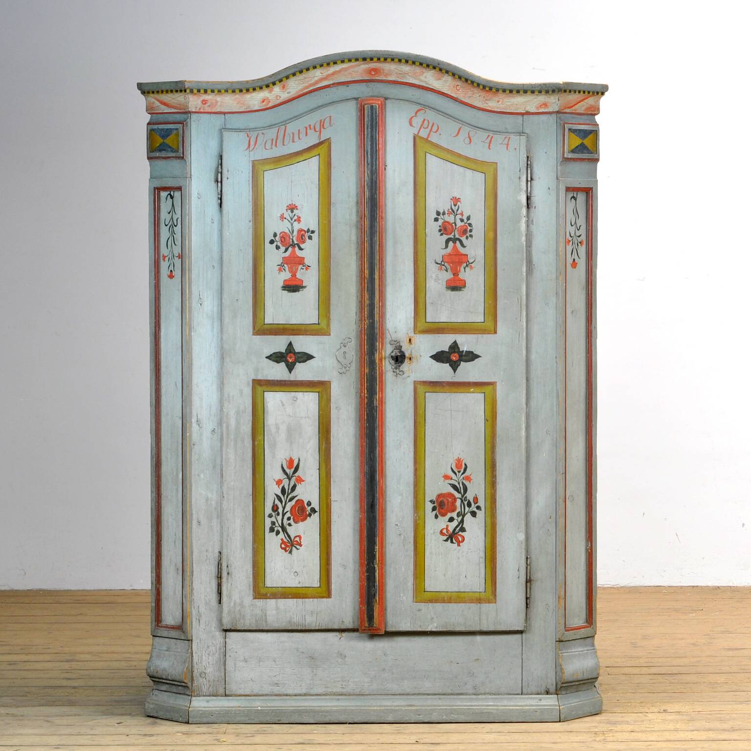 Antique German Hand Painted Cabinet, Anno 1844