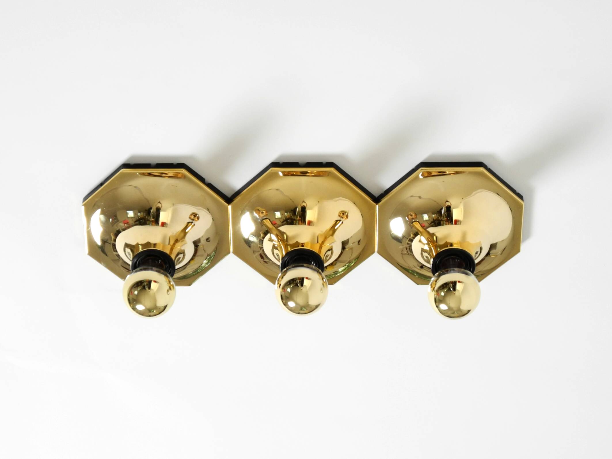 Set of three 1970s wall or ceiling lamps by Motoko Ishii for Staff Leuchten
