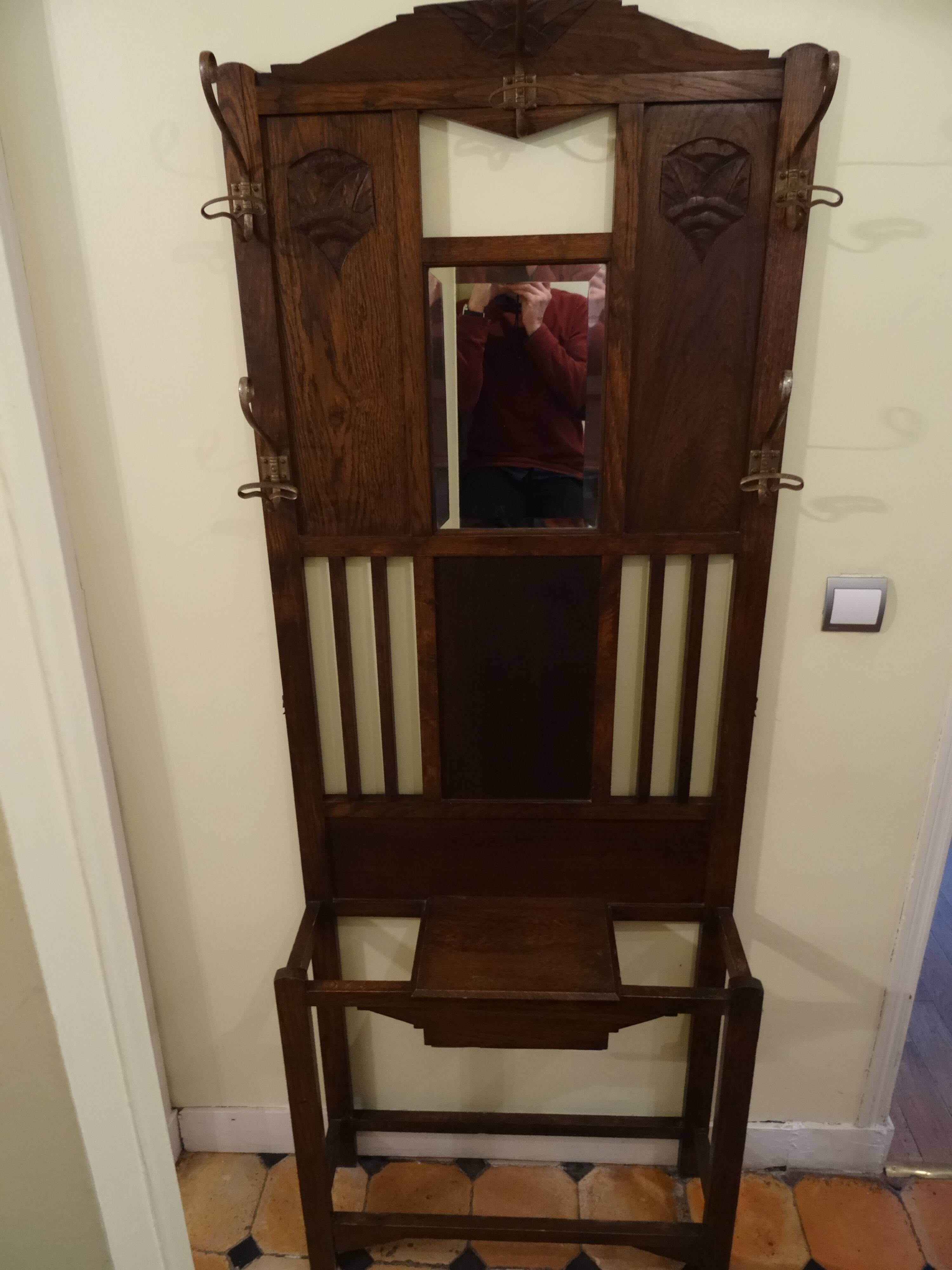 30s Art Deco coat rack