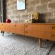 Scandinavian low sideboard in teak, 1970.