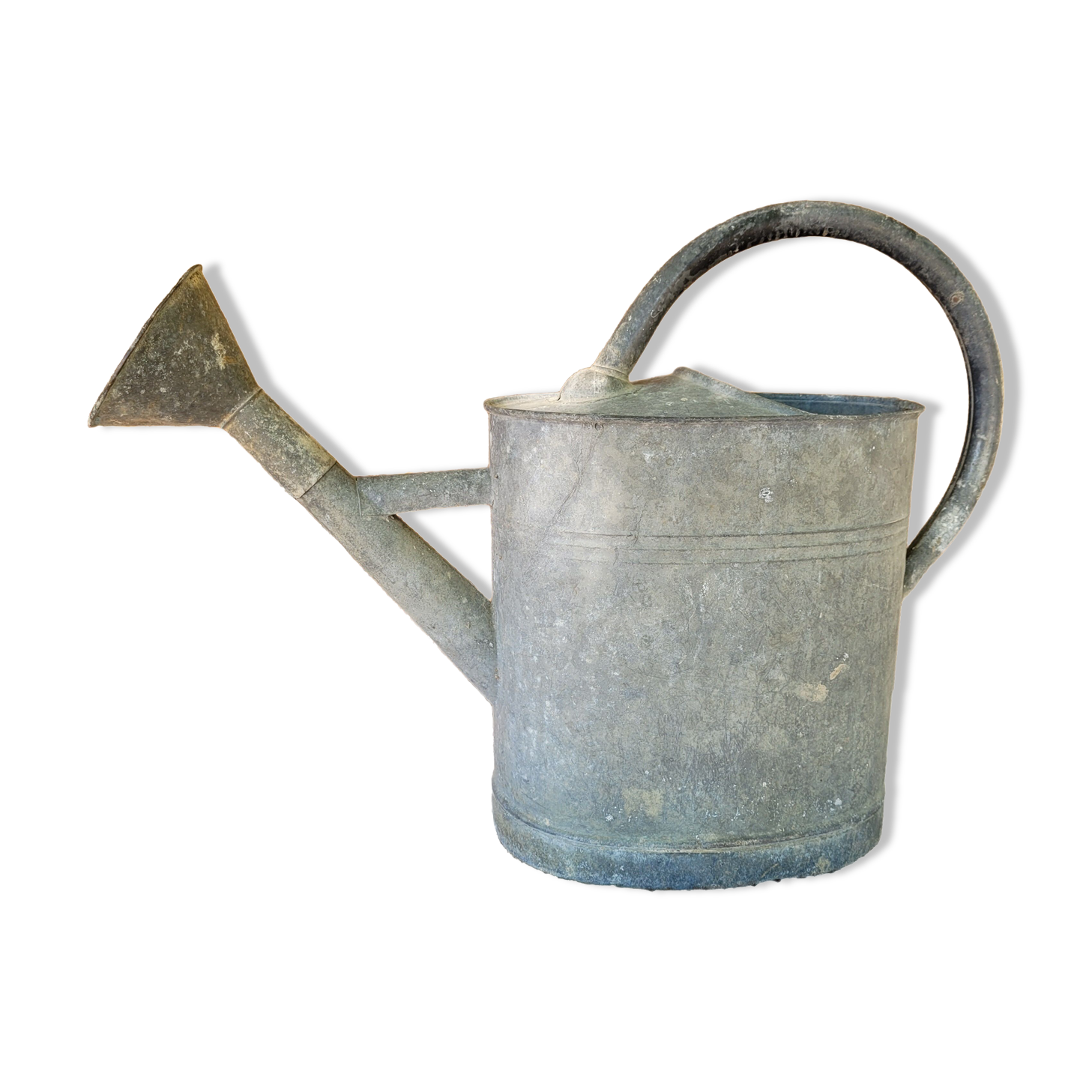 Zinc watering can with pommel