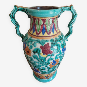 Large earthenware vase from monaco cerart 1950 1960