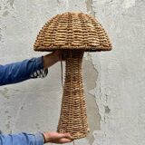 Vintage rattan tropical floor lamp