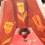 Pedestal table marquetry Charles X
