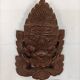 Masque de décoration asiatique en bois sculpté