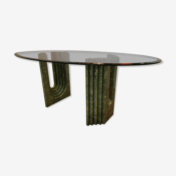 Marble and glass dining table Carlo SCARPA for CATTELAN Italia circa 1970