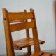 Set of six sculptural oak dining chairs