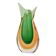 Vintage Green and Orange Sommerso Murano Glass Vase by Flavio Poli, Italy