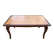 Large extendable table, marquetry, oak, vintage, 1950s