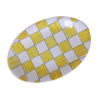 Vintage oval serving dish from Salins, Cambridge model, in porcelain