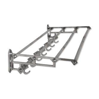 Aluminum coat rack in art deco style, 1970's