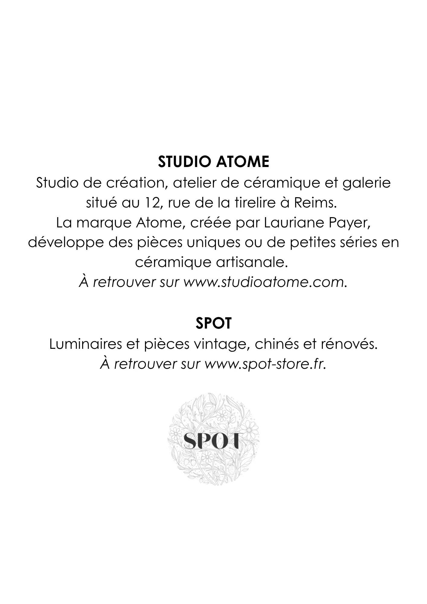 "Initial" SPOT x ATOME lamp pair in ceramic - 2026 (Royal blue)