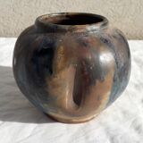 Signed stoneware ball vase