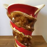 Large ceramic vase signed