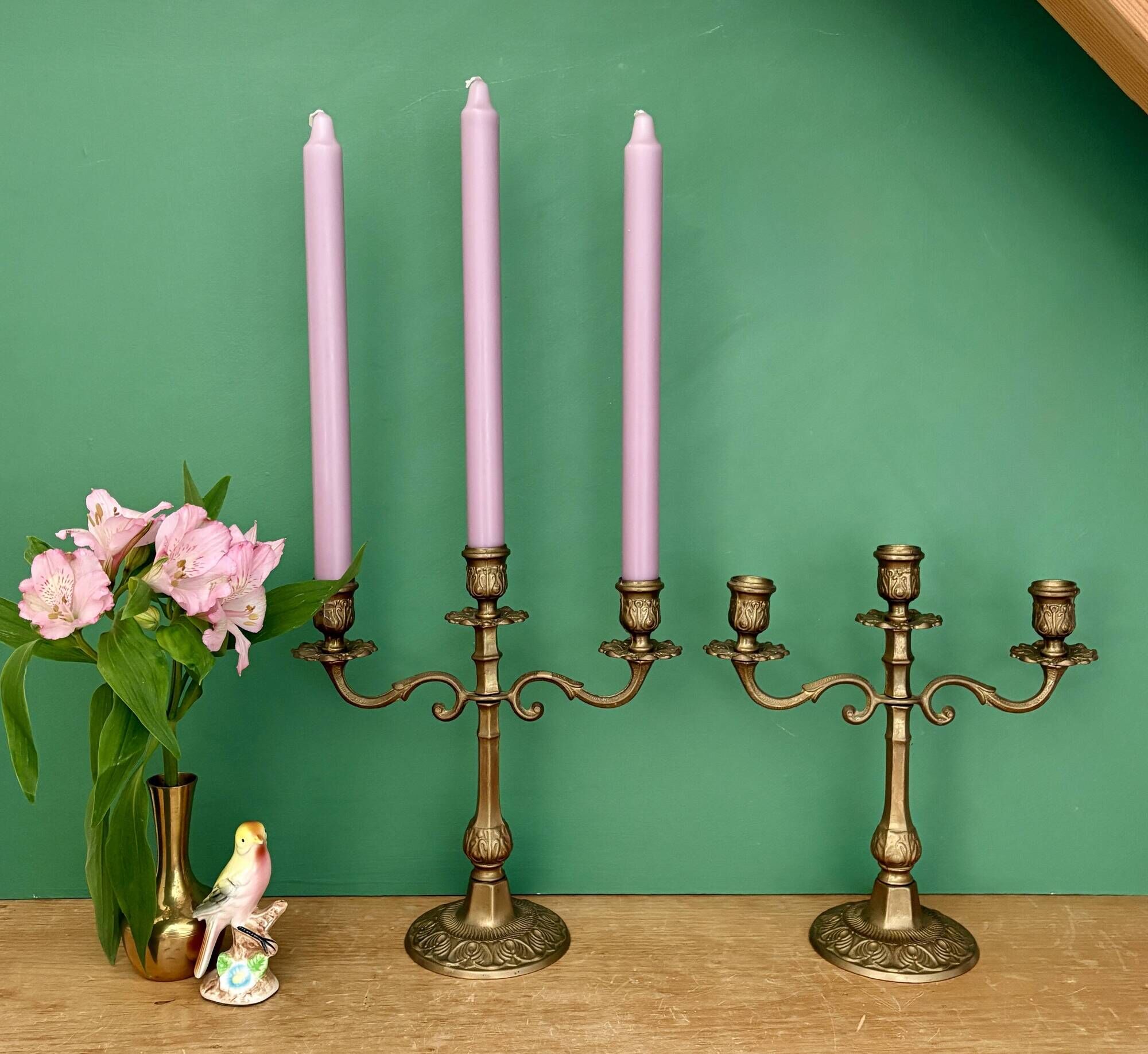 Paire de chandeliers vintage