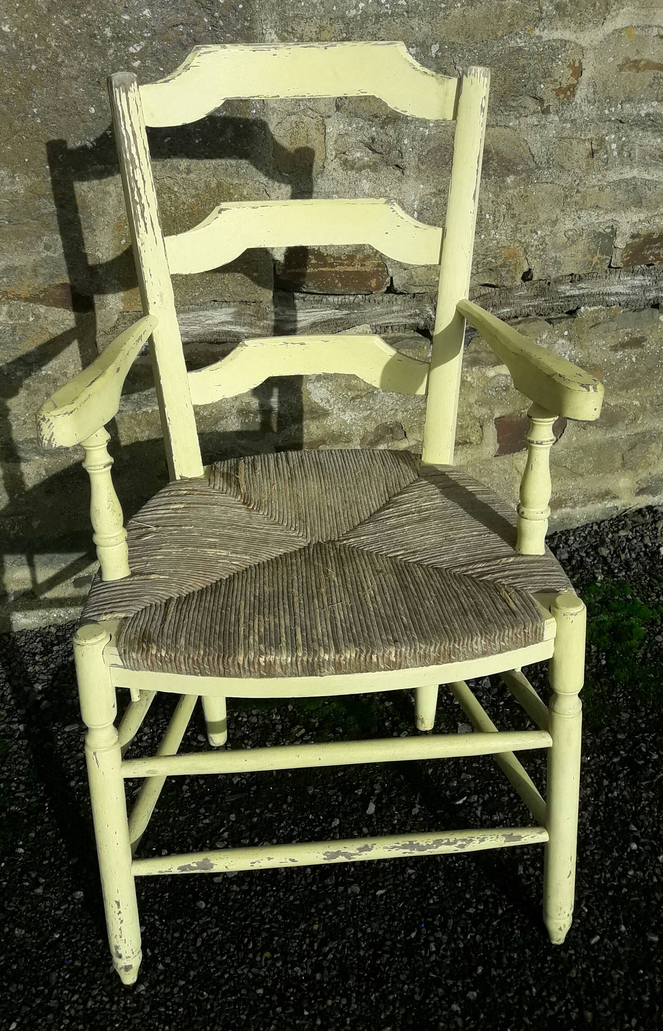 Old Norman straw armchair