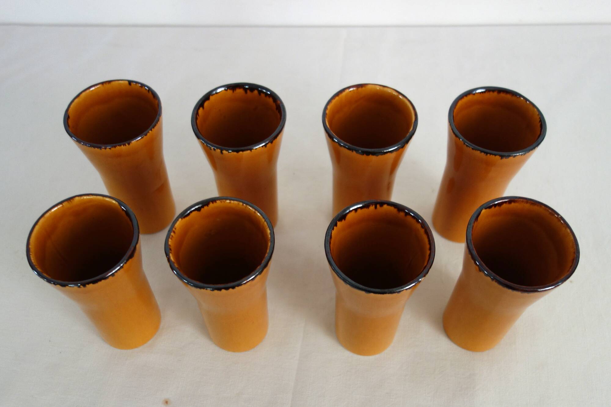 Vintage orangeade service signed Claude Paci, Vallauris, 1970s