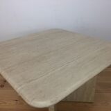 Square travertine coffee table