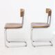 Bauhaus tubular design chairs, pair