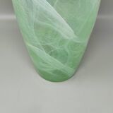 Vase vert exquis, fabriqué à la main par Michielotto en verre de Murano, années 1970.