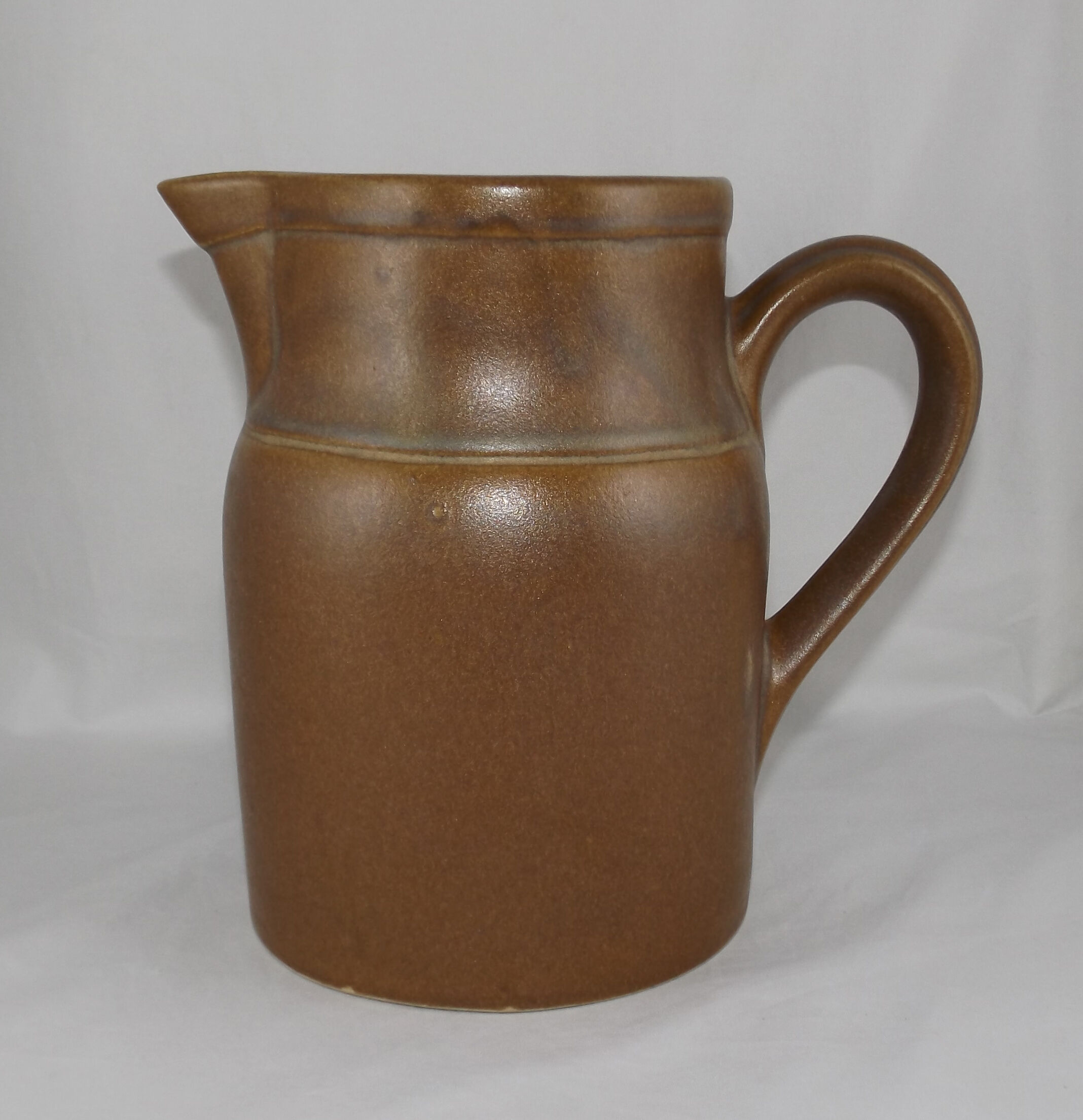 Vintage stoneware pitcher by the Digoin factory, France