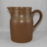 Vintage stoneware pitcher by the Digoin factory, France