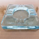 Ashtray signed Schneider France in blue crystal