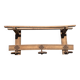 Wall-mounted coat rack in solid wood with shelf